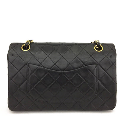 Chanel Double Flap 25 Quilted CC Logo Lambskin w/Chain Shoulder Bag Black - Nour Archive Handbag