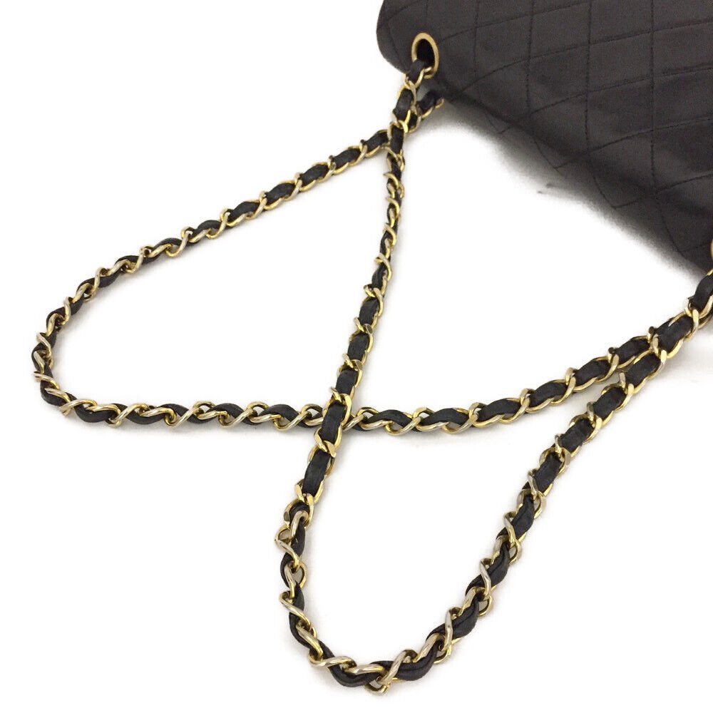 Chanel Double Flap 25 Quilted CC Logo Lambskin w/Chain Shoulder Bag Black - Nour Archive Handbag