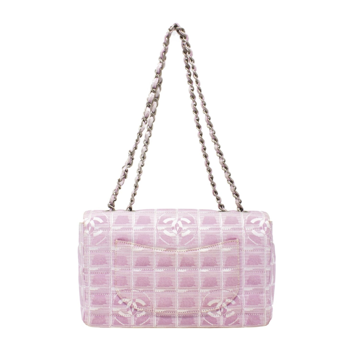 CHANEL Travel Line Medium Flap Bag in Pink - Nour Archive Handbag