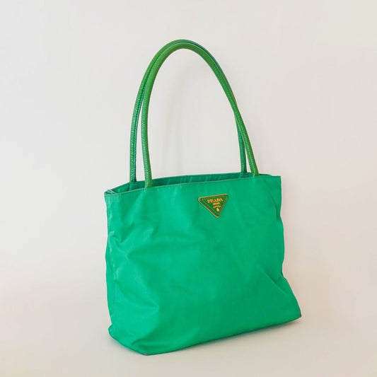 PRADA Green Nylon Tote Bag - Nour Archive Handbag